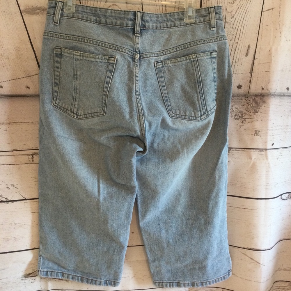 Lee Womens Light Blue Denim Capri High Rise Jeans Size 12 - Picture 2 of 6